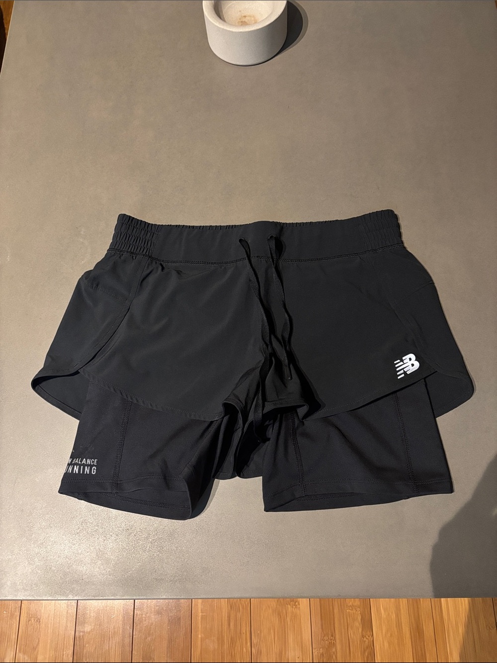 New Balance Black Running 2-in-1 Shorts
